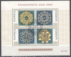 Norwegen Norway 1994. Mi. Block 21, Used O - Blocchi & Foglietti