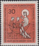 1966 Deutschland > BRD, ** Mi:DE 515, Sn:DE 961, Yt:DE 372, Der Fischzug, 81. Deutscher Katholikentag Bamberg - Cristianismo