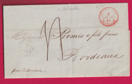 CALCUTTA INDE INDIA 1840 ENTREE OUTREMER PAUILLAC POUR BORDEAUX LETTRE - ...-1852 Prephilately