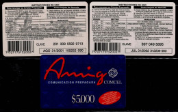 TT94-COLOMBIA PREPAID CARDS - 2001/2002 - USED - AMIGO - $ 5.000- 3 DIFFERENT - Colombia
