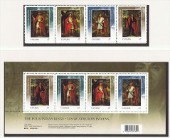 2010  4 Indian Kings Paintings Souvenir Sheet + Strip Of 4  Sc 2383a-b  MNH - Ungebraucht