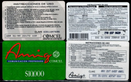 TT97-COLOMBIA PREPAID CARDS - 1999/2003 - USED - AMIGO - $ 10.000- 4 DIFFERENT - Colombia