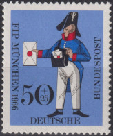1966 Deutschland > BRD, ** Mi:DE 517, Sn:DE B417, Yt:DE 374, Preussische Postbote, FIP, München - Post
