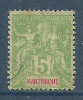 MARTINIQUE , Timbre Du Type De 1899-1906 , 5 Cts , N° Y&T 44 , ( O ) , µ - Usados