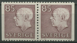 Schweden 1971 König Gustav VI. Adolf 712 Dl/Dr Paar Postfrisch - Unused Stamps