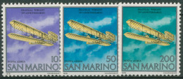 San Marino 1978 Brüder Wright Erstes Motorflugzeug 1165/67 Postfrisch - Unused Stamps