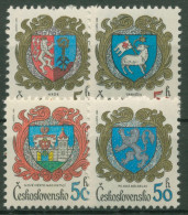 Tschechoslowakei 1982 Wappen Stadtwappen 2651/54 Postfrisch - Neufs