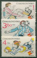 Tschechoslowakei 1982 Fußball-WM Spanien 2648/50 Postfrisch - Neufs