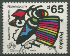 Polen 1986 Briefmarkenausstellung STOCKHOLMIA Brieftaube 3048 Gestempelt - Usados