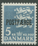 Dänemark 1972 Postfähre-Marke Reichswappen Aufdruck Postfaerge PF 44 Postfrisch - Parcel Post