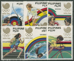 Philippinen 1988 Olympische Sommerspiele Seoul 1884/89 A Postfrisch - Filipinas