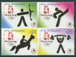 Philippinen 2008 Olympische Sommerspiele Peking 4095/98 Postfrisch - Filippine