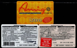 TT102-COLOMBIA PREPAID CARDS - 2001/2002- USED - AMIGO - $ 20.000- 3 DIFFERENT - Colombia