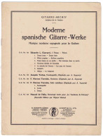 Cancionero Partitura Moderne Spanische Gitarre-Werke. Andrés Segovia - Altri & Non Classificati