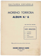 Partitura Para Guitarra Suite Miniatura De Moreno Torroba. Album No. 6 - Autres & Non Classés