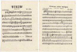 Partitura Stress De J. Pérez + Gracias, Señor Marques De Bruhn - Other & Unclassified