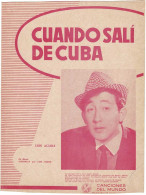 Cancionero Cuando Salí De Cuba De Luis Aguilé - Autres & Non Classés