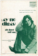 Cancionero Ay No Digas (Oh Don't Tell Me) Por Chris Montez & Raza - Altri & Non Classificati