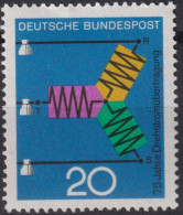 1966 Deutschland > BRD, ** Mi:DE 521, Sn:DE 965, Yt:DE 378, Drehstromleitung - Elektrizität