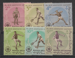 AFGHANISTAN - 1963 - N° YT. 741 à 746 - Jeux Sportifs - Neuf Luxe ** / MNH / Postfrisch - Afganistán
