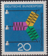 1966 Deutschland > BRD, ** Mi:DE 521, Sn:DE 965, Yt:DE 378, Drehstromleitung - Fabrieken En Industrieën