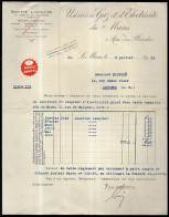 1936, Facture 72 LE MANS Rue Des Planches - Usines à GAZ Et D'ELECTRICITE "Société Lyonnaise Des Eaux Et De L'Eclairage" - Electricité & Gaz