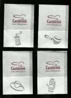 Tovagliolini Da Caffè - Lotto 4 Pezzi Caffè Castorino - Serviettes Publicitaires