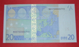 20 EURO PORTUGAL - U018F5 - NICE Serial Number - M83700000715 / Perfect UNC - 20 Euro