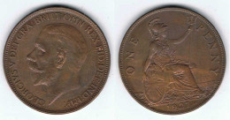 Moneda De Gran Bretaña 1 Penny 1927 - Sin Clasificación