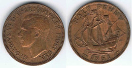 Moneda De Gran Bretaña 1/2 Penny 1951 - Sin Clasificación