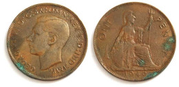 Moneda Inglaterra 1 Penique 1940 - Unclassified