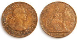 Moneda Inglaterra 1 Penique 1965 - Ohne Zuordnung