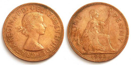 Moneda Inglaterra 1 Penique 1962 - Zonder Classificatie