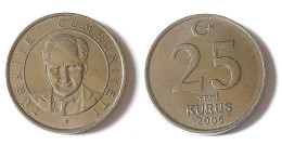 Moneda Turquía 25 Yeni Kurus 2005 - Sin Clasificación