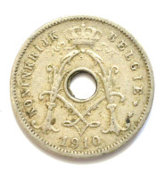 Moneda Bélgica 5 Cents 1910 - Non Classés