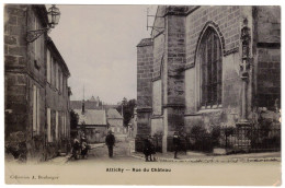 60 - TRÈS BELLE CARTE PHOTO : ATTICHY - RUE DU CHÂTEAU - RUE ANIMÉE - CARTE ÉCRITE PAR UN MILITAIRE - Attichy