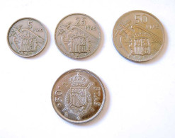 Lote De 4 Monedas De España De Diferentes Años Y Estrellas - Ohne Zuordnung