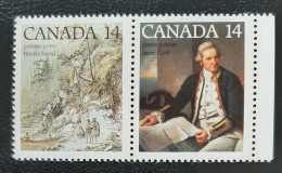 Canada 1978 MNH Sc #764a**   14c Se-tenant Pair, Captain James Cook - Ungebraucht