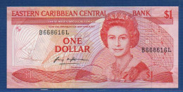 EAST CARIBBEAN STATES - St. Lucia - P.17l – 1 Dollar ND (1985 - 1988) UNC, S/n B668616L - Caraïbes Orientales