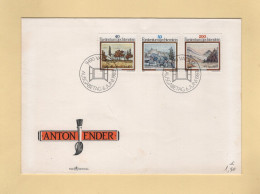 Liechtenstein - 1983 - N°762 à 764 - FDC - Peintre Anton Ender - Lettres & Documents