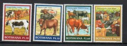 2006 Botswana Cattle Farm Animals Complete Set Of 4 MNH - Botswana (1966-...)