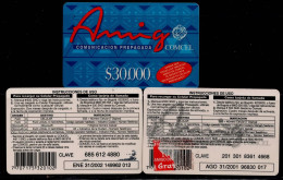 TT105-COLOMBIA PREPAID CARDS - 2001/2002- USED - AMIGO - $ 30.000- 3 DIFFERENT - Kolumbien