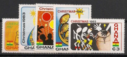 GHANA - 1983 - N°YT. 791 à 795 - Noel - Neuf Luxe ** / MNH / Postfrisch - Ghana (1957-...)