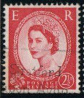 GB 1958 Yv. N°330f - 2p1/2 Rouge Filigrane Renversé - Oblitéré - Usados