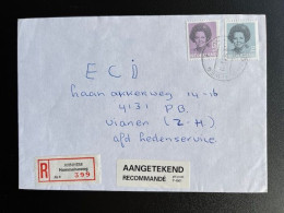 NETHERLANDS 1993 REGISTERED LETTER ARNHEM HOMMELSEWEG TO VIANEN 29-09-1993 NEDERLAND AANGETEKEND - Cartas & Documentos