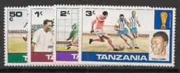 TANZANIA - 1978 - N°Mi. 95 à 98 - Football World Cup Argentina 78 - Neuf Luxe ** / MNH / Postfrisch - Tanzania (1964-...)