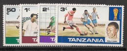 TANZANIA - 1978 - N°Mi. 95 à 98 - Football World Cup Argentina 78 - Neuf Luxe ** / MNH / Postfrisch - Tansania (1964-...)