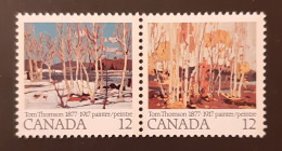 Canada 1977 MNH Sc #734a**   Se-tenant Pair Of 2 X 12c, Tom Thomson - Neufs