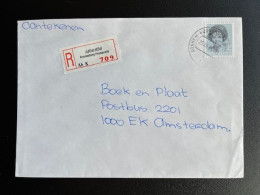 NETHERLANDS 1986 REGISTERED LETTER ARNHEM KRONENBURG PROMENADE TO AMSTERDAM 29-12-1986 NEDERLAND AANGETEKEND - Covers & Documents