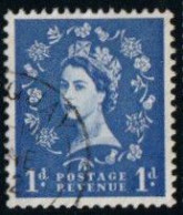 GB 1958 Yv. N°328b - 1p Outremer Filigrane Renversé - Oblitéré - Usados